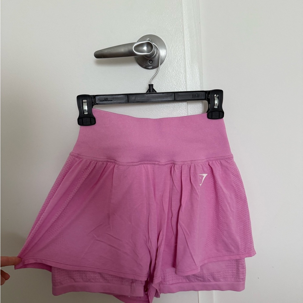 Gymshark Women's Athletic 2-in-1 Shorts in Pink